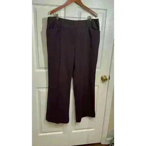 Lane Bryant Houston Trouser Pants Size 18 Plus Size Wide Leg Style Burgundy - Picture 1 of 9